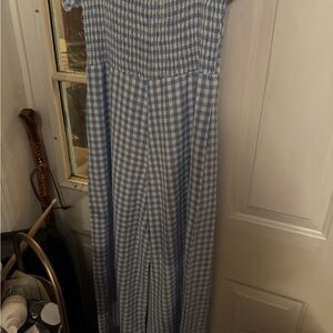 Blue and White Gingham Dress